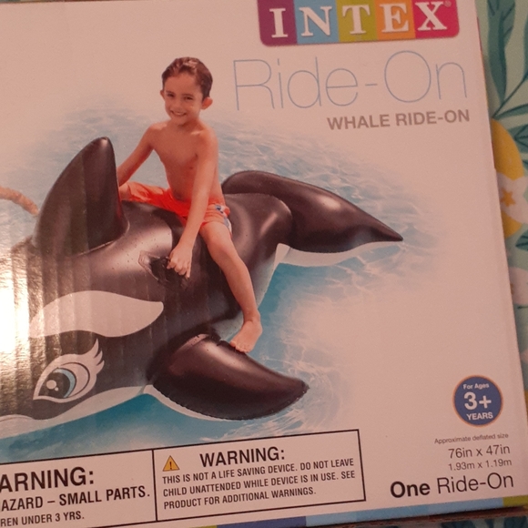 FINAL PRICE! NWT Intex Orca Inflatable Pool Ride On Toy - Picture 4 of 8
